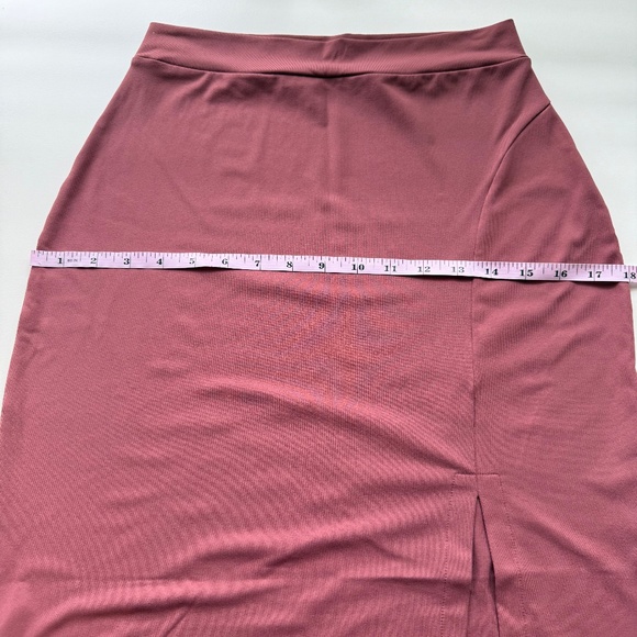 Susana Monaco Womens Midi Malbec Wine Slit Pencil Skirt Small - Picture 7 of 9